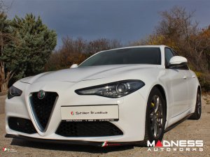 Alfa Romeo Giulia Front Spoiler - Carbon Fiber - Italia Style - Stile Italia - Base Model - V1 - One Piece Design 